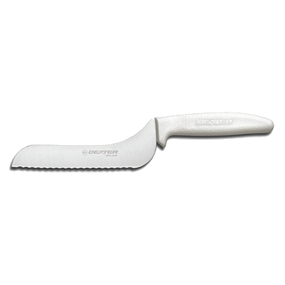 Dexter 13623 7" Scalloped Edge Utility Slicer with White Handle
