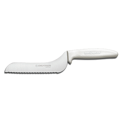 Dexter 13623 7" Scalloped Edge Utility Slicer with White Handle