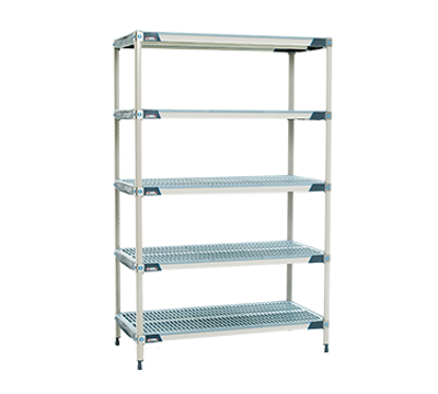 Metro 5X557GX3 Metromax I Starter Shelving Unit 48"W Rust Proof 1000 Lbs. Capacity Per Shelf 2000 Lbs. Capacity Per Unit
