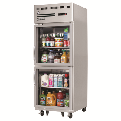 Everest Refrigeration ESGRH2 29.25" W One-Section Glass Door Reach In Refrigerator