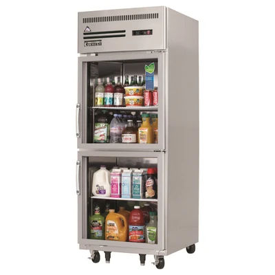 Everest Refrigeration ESGRH2 29.25" W One-Section Glass Door Reach In Refrigerator