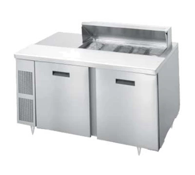 Randell 9200-513 60" W Two-Section Two Door Reach-In Refrigerated Counter/Sandwich Top