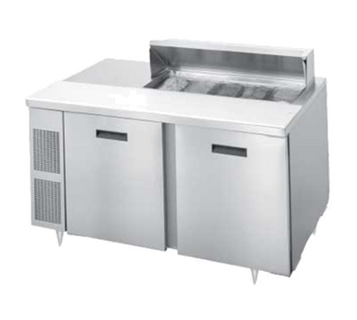 Randell 9200-513 60" W Two-Section Two Door Reach-In Refrigerated Counter/Sandwich Top