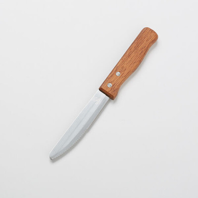 American Metalcraft KNF3 5.13" Stainless Steel Steak Knife with Hardwood Handle - 12 Dozen per Case