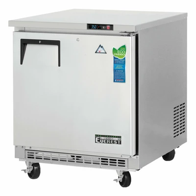 Everest Refrigeration ETBR1 27.75"W One-Section Solid Door Undercounter/Worktop Refrigerator