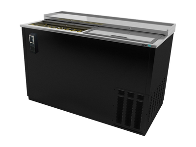 Asber ADBC-50 50.5&quot; W Black Stainless Steel Bottle Cooler
