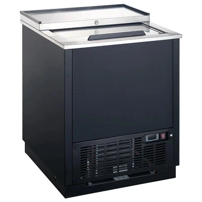 Admiral Craft USGF-1L 26.5" W Black Top Sliding Door U-STAR Glass Froster - 115 Volts