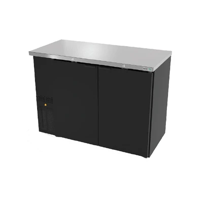 Asber ABBC-24-48 48.63" W Two-Section Solid Door Slim Line Back Bar Cooler