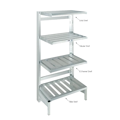 Channel BC2442 Shelf T-Bar 42"W Cantilevered Aluminum Construction