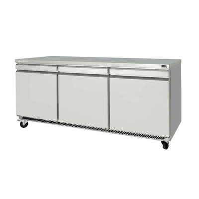 Infrico USA IUC-UC72R 72.63"W Three-Section Solid Door Undercounter Refrigerator