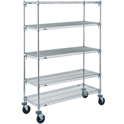 Metro 5A336BC Super Adjustable Super Erecta Stem Caster Cart 36"W Chrome Finish Shelves &amp; Posts