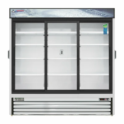 Everest Refrigeration EMGR69C 72.88" W Three-Section Glass Door Reach-In Glass Door Chromatography Refrigerator