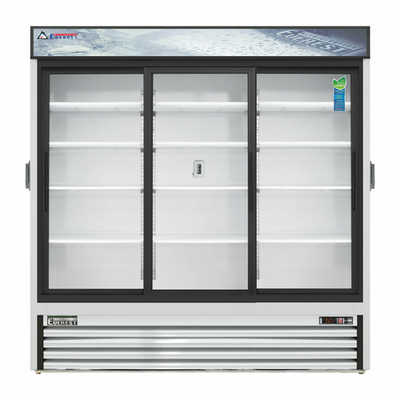 Everest Refrigeration EMGR69C 72.88&quot; W Three-Section Glass Door Reach-In Glass Door Chromatography Refrigerator