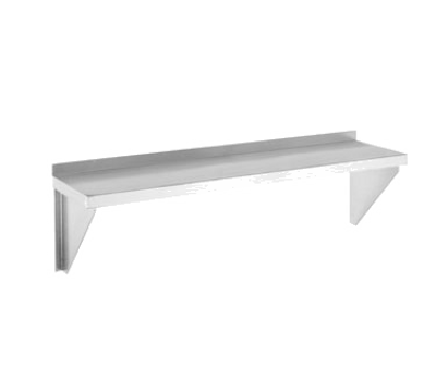Channel SWS1236 Shelf Wall-Mounted Solid 36"W Brackets 18/304 Stainless Construction