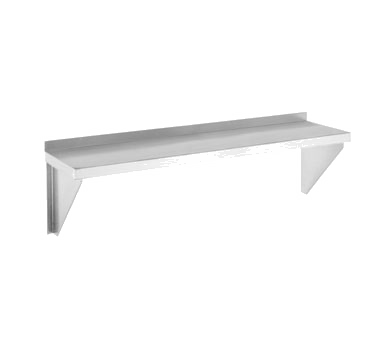Channel SWS1260 Shelf Wall-Mounted Solid 60"W Brackets 18/304 Stainless Construction