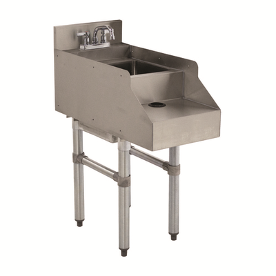 Advance Tabco CR-RS-12-X 12" W x 26" D x 33" H Stainless Steel Special Value Underbar Basics Blender Station with Dump Sink