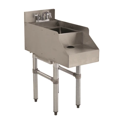 Advance Tabco CR-RS-12-X 12" W x 26" D x 33" H Stainless Steel Special Value Underbar Basics Blender Station with Dump Sink