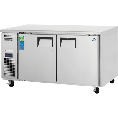 Everest Refrigeration ETWF2 59.25"W Two-Section Solid Door Undercounter/ Worktop Freezer