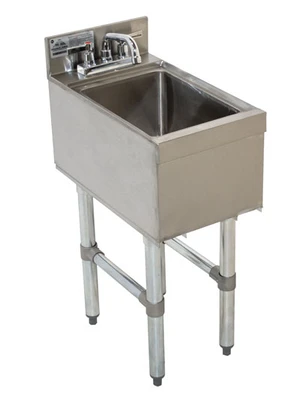 Advance Tabco CR-HS-12-X 12" W x 21" D Stainless Steel 1 Bowl Special Value Underbar Basics Hand Sink