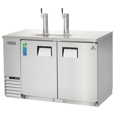 Everest Refrigeration EBD2-SS 57.75"W Two-Section Solid Door Direct Draw Keg Refrigerator