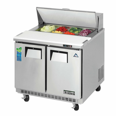 Everest Refrigeration EPBNSR2 35.63" W Two-Section Two Door Sandwich Prep Table