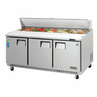 Everest Refrigeration EPBNR3 71.13" W Three-Section Three Door Sandwich Prep Table