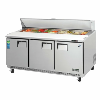 Everest Refrigeration EPBNR3 71.13" W Three-Section Three Door Sandwich Prep Table