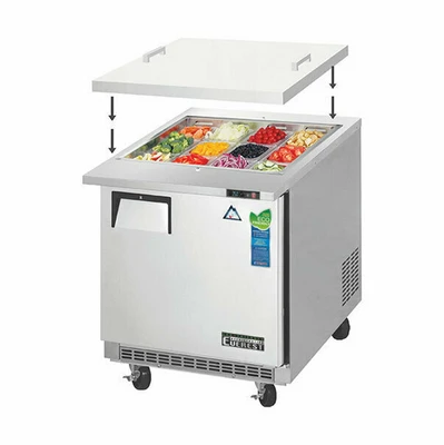 Everest Refrigeration EOTP1 27.75" W One-Section One Door Open Top Prep Table