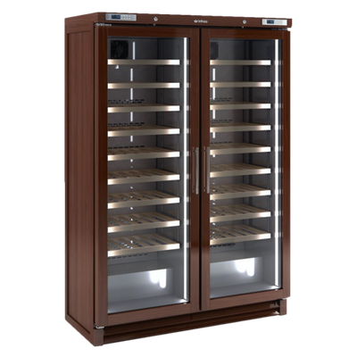Infrico USA IMD-EVV200MX 53.75"W Two-Section Glass Door Wine Cooler