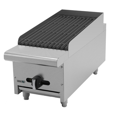 Asber AERB-12 12" W Natural Gas Countertop Charbroiler - 24,000 BTU
