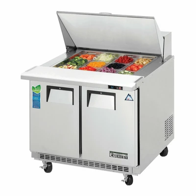 Everest Refrigeration EPBSR2 35.63" W Two-Section Two Door Sandwich Prep Table