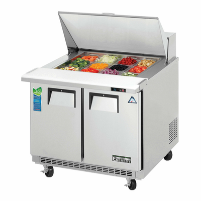 Everest Refrigeration EPBSR2 35.63" W Two-Section Two Door Sandwich Prep Table