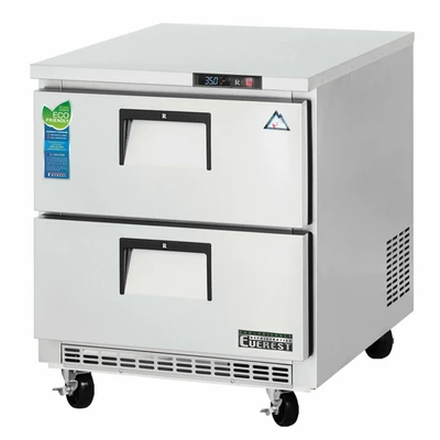Everest Refrigeration ETBR1-D2 27.75"W One-Section Drawered Undercounter/Worktop Refrigerator