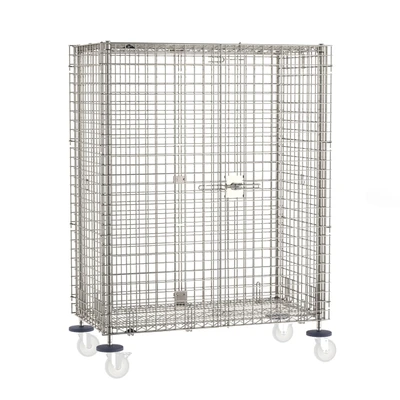 Metro Sec55S-Sd Super Erecta Security Unit Mobile Stainless Steel Finish Standard Duty 52-3/4"W
