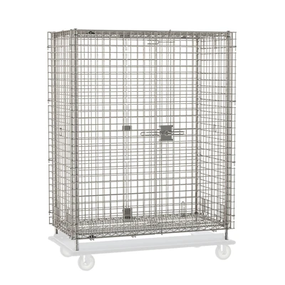 Metro Sec55S-Hd Super Erecta Security Unit Mobile Stainless Steel Finish 50-1/2"W