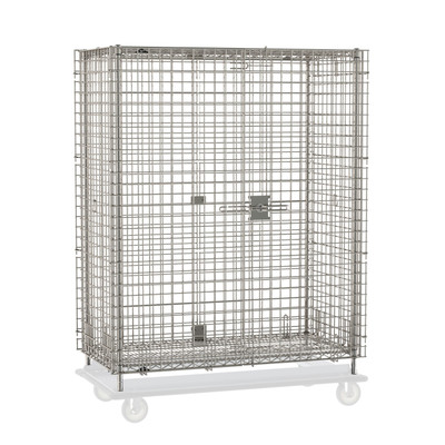 Metro Sec55S-Hd Super Erecta Security Unit Mobile Stainless Steel Finish 50-1/2"W