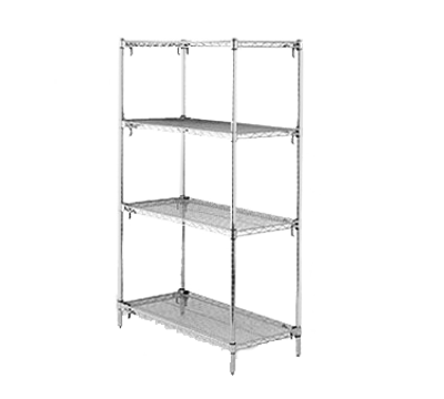 Metro A516C Super Adjustable Super Erecta Starter Shelving Unit 24"W Chrome Plated Finish