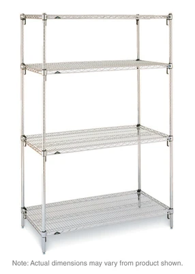 Metro A516C Super Adjustable Super Erecta Starter Shelving Unit 24"W Chrome Plated Finish