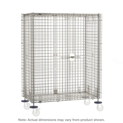 Metro Sec33S-Sd Super Erecta Security Unit Mobile Stainless Steel Finish Standard Duty 40-3/4"W