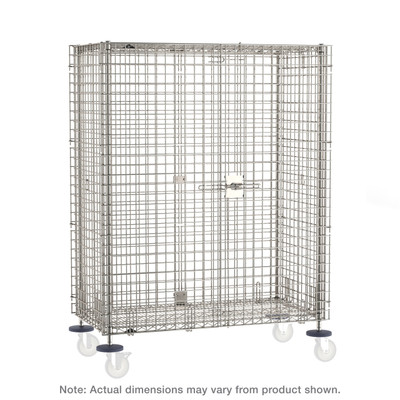 Metro Sec33S-Sd Super Erecta Security Unit Mobile Stainless Steel Finish Standard Duty 40-3/4"W