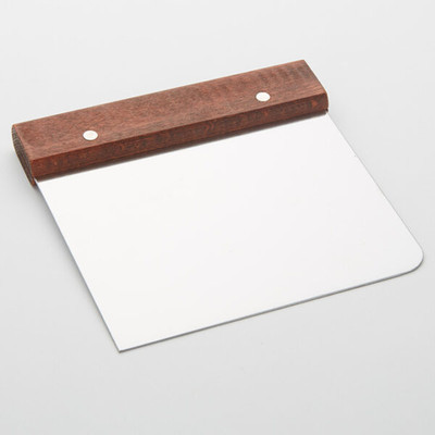 American Metalcraft DS6706 Dough Cutter and Scraper 6 Inches Wide Stainless Blade 6 Inches High Wooden Handle