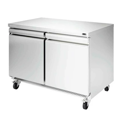 Infrico USA IUC-UC48R 48.13"W Two-Section Solid Door Undercounter Refrigerator