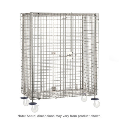 Metro Sec63S-Sd Super Erecta Security Unit Mobile Stainless Steel Finish Standard Duty 40-3/4"W