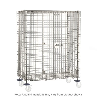 Metro Sec63S-Sd Super Erecta Security Unit Mobile Stainless Steel Finish Standard Duty 40-3/4"W