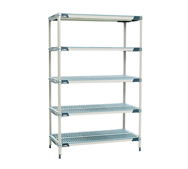 Metro 5X537GX3 Metromax I Starter Shelving Unit 36"W Rust Proof 1000 Lbs. Capacity Per Shelf 2000 Lbs. Capacity Per Unit