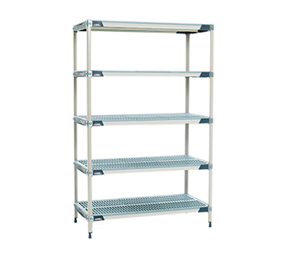Metro 5X537GX3 Metromax I Starter Shelving Unit 36"W Rust Proof 1000 Lbs. Capacity Per Shelf 2000 Lbs. Capacity Per Unit