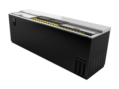 Asber ADBC-94 95.5&quot; W Black Stainless Steel Bottle Cooler