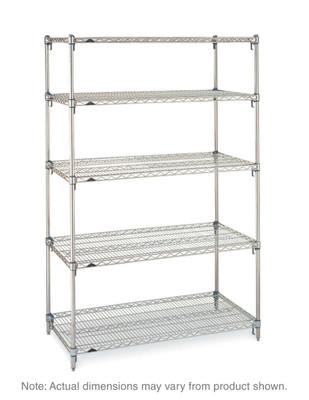 Metro 5A477C Super Adjustable Super Erecta Starter Shelving Unit 72"W Chrome Plated Finish