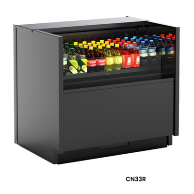 Structural Concepts CN33R-CH 35.62" W Black Oasis Refrigerated Self-Service Case - 110/120 Volts
