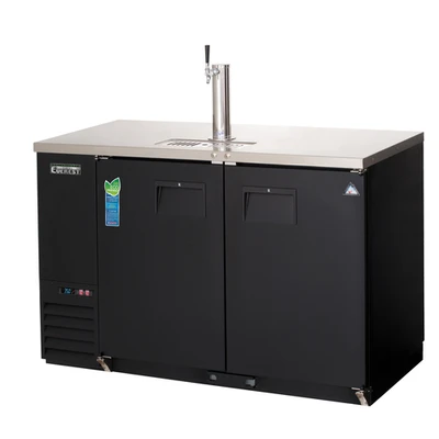 Everest Refrigeration EBD2-BB-24 57.75"W Two-Section Solid Door Back Bar & Direct Draw Keg Refrigerator Combo